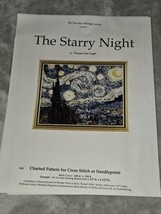 The Starry Night Cross Stitch Pattern Chart Van Gogh Fine Arts Heritage Society - £10.11 GBP