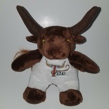 Souvies Texas Longhorn Plush Brown Steer 8.5&quot; Stuffed Animal Toy 2017 Souvenir - £7.89 GBP