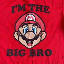 Mario &quot;I&#39;m The Big Bro&quot; Red T-Shirt - Large Youth Sized T-Shirt - Used but VG - £19.54 GBP