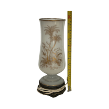 Antique Baccarat Large Gold Gilt White Opaline Glass Table Lamp c 1850 - £599.51 GBP
