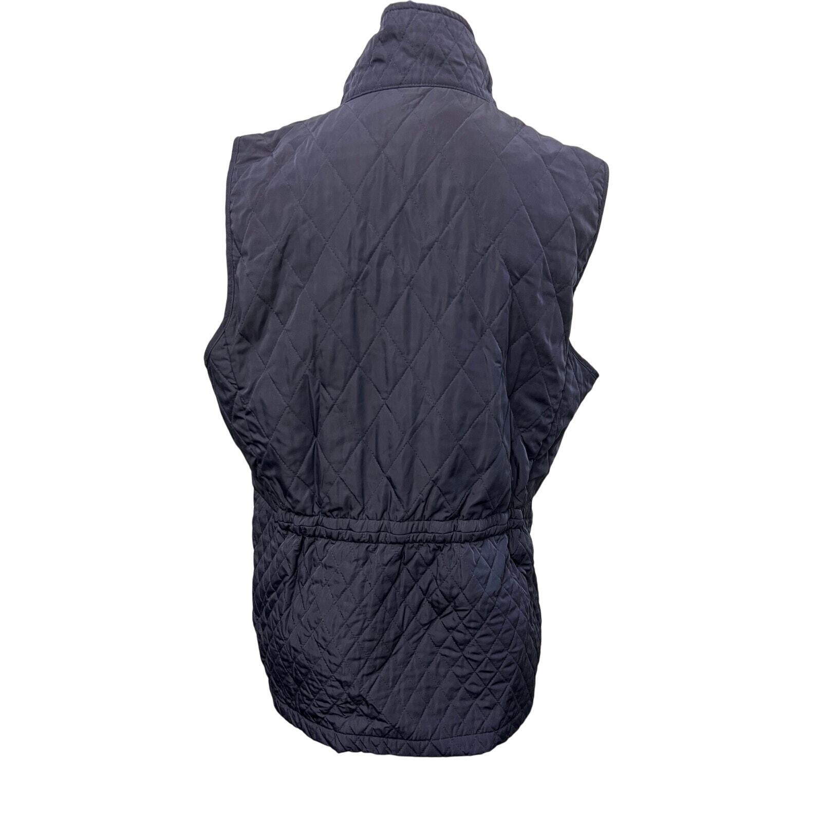 Talbots L Navy Quilted Zip Vest – Classic Lightweight Layer Item image 4