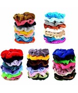 45 Velvet Hair Scrunchies Pony Tails Accessories Velour Assorted Lot Bulk  - $33.83 CAD