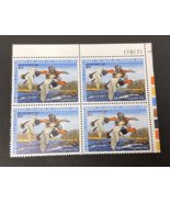 U.S. Federal Duck Stamps RW54 Plate Block of 4 w/Plate Number 1987 Redhe... - $27.00