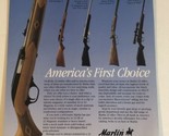 Marlin Rifles Vintage Print Ad Advertisement pa13 - $9.89