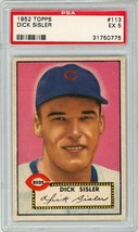 1952 Topps Dick Sisler #113 PSA 5 P1280 - £53.51 GBP