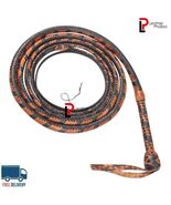 Real Leather Bullwhip 4–16 ft Handmade 16 Plait Whip Strong Handle Profe... - $40.00+