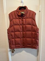 Cabela's Premier Northern Goose Down Vest 650 Fill Puffer Zip Rust Men's... - $44.55