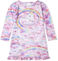 The Children&#39;s Place Girl&#39;s Long Sleeve Nightgown Size 4 X-Small Unicorn... - $15.19
