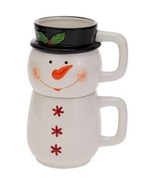 Festive Snowman Stack Mug Duo Set - £33.96 GBP