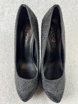 Aldo Platform Pumps Women’s Size 8 Black Rhinestone stiletto satin - $38.82