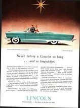 vintage Ad* - 1956 - Lincoln Premiere Convertible Nostalgia a3 - £19.21 GBP