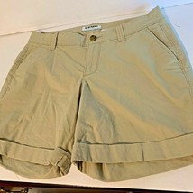 Old Navy Womens Sz 6 Khaki Tan Shorts Cuffed Hem - £3.51 GBP