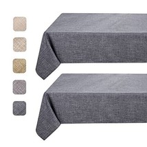 Fitable Faux Linen Square Tablecloths 2 Pack Burlap Textured Fabric Table Clo Ho - £53.98 GBP