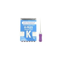 BRITEDENT K-Files 21mm #10 Stainless Steel 6/Pk K2110 - $3.75
