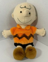 Kohl&#39;s Cares for Kids plush Charlie Brown orange shirt Peanuts stuffed doll - £4.74 GBP