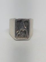 Vintage Sterling Silver 925 Native American Mountain Ring Size 7 - £35.37 GBP