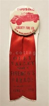 1950 vintage OLEY VALLEY FIREMEN PARADE RIBBON new berlinville pa LIBERT... - £14.77 GBP