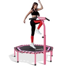 48&quot; Fitness Trampoline,Indoor Mini Trampoline For Adults ,Rebounder Tram... - £163.85 GBP