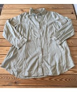 Soft Surroundings Women’s Button up Tencel Shirt size XL Sage T10 - $22.67