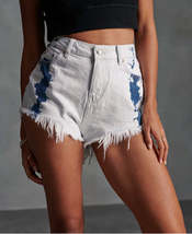 Superdry Womens Cut-Off Shorts – Blue Cotton – Size 28 (Waist) - £23.70 GBP