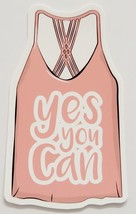 Yes You Can Cartoon Tank Top Fashion Theme Sticker Decal Motivate Embellishment - £1.80 GBP