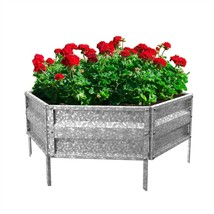 Raised Galvanized Metal Garden Bed Plant Holder for Yard Herbs Flowers O... - £34.44 GBP