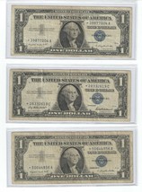 3 - 1957 $1 Dollar Silver Certificate Star Notes - £18.27 GBP