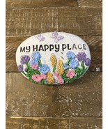 Garden Decor Painted Rock My Happy Place - $11.76