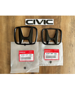 3x Gloss Black JDM Honda Hollow Front Rear Letter Emblems Fit 2022 11th ... - $29.90