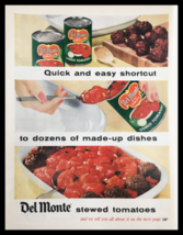 1955 Del Monte Stewed Tomatoes Vintage Print Ad - £11.22 GBP