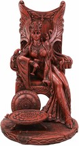 Ebros Celtic Maeve with Bird and Squirrel On Throne Statue 11&quot; Tall Clay... - $60.99