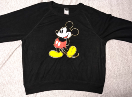 Disney Mickey Mouse Graphic Soft/Lightweight Sweatshirt Women&#39;s /Juniors&#39; XL Blk - £14.65 GBP