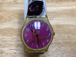 VTG Swatch Swiss Quartz Watch Be Mine Men Plastic Transparent ~ For Part... - $28.49