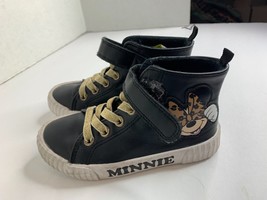 Disney Girls 9.5 Minnie Mouse black High Top Sneakers Shoes  - $11.88