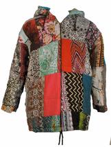 Fair Trade Patchwork Hooded Top Jacket with Real Patches by Terrapin (la... - £45.38 GBP