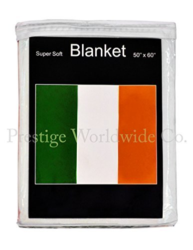 Irish Flag Fleece Blanket 5 ft. x 4.2 ft. Flag of Ireland Travel Throw Cover Tri - $17.76