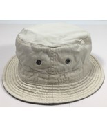 Bucket Hat With Ventilation Eyelets Vintage Beige Cotton Outdoor Fishing... - $14.95