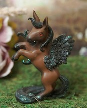 Ebros Fantasy Fairy Tale Pegasus Horse Figurine Shelf Decor (Brown Beauty Clair) - £18.66 GBP