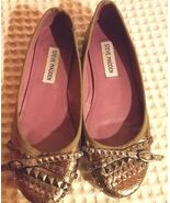 ROSE GOLD STEVE MADDEN UNIQUE DESIGN SHINY COMFORTABLE WOMEN&#39;S sz 6/5 FLATS - €20,39 EUR