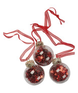 Mini Glitter Ball Glass Christmas Ornaments - Set of 12 - £11.76 GBP