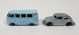 Lot of 2 Antique Budgie Diecast 1950&#39;s Volkswagen Sedan &amp; Micro Bus Vintage VW - £41.00 GBP