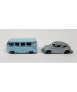 Lot of 2 Antique Budgie Diecast 1950&#39;s Volkswagen Sedan &amp; Micro Bus Vint... - £40.38 GBP