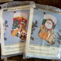 Hobby Kraft two Storybook Felt Stocking kits 9212 9211 unopened - $484.39 MXN