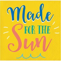 Summer Sayings Made For The Sun Beverage Napkins 16 Pack Summer Tableware - £11.06 GBP