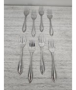 (X8) Oneida SILVER ARBOR Silverplate Beaded Edge Salad Forks Flatware - $406.02 MXN