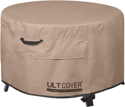 Fire Pit Table Cover Outdoor Waterproof Patio Patio Round 40x20 Inch Ultcover - £32.34 GBP