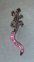 Dangle Silver Iguana Pink Tail 2”H 14 Gauge Belly Button Ring Surgical  ... - £4.45 GBP