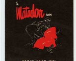 The Matador Room Menu Mailer Stock Yard Inn Chicago Illinois 1950s - £29.59 GBP