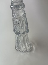 Princess house crystal Clear glass Santa candle stick holder 8&quot; Tall Christmas - £8.99 GBP