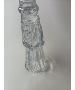 Princess house crystal Clear glass Santa candle stick holder 8&quot; Tall Chr... - €9,80 EUR